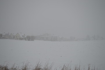 Winter außerhalb der Stadt