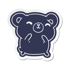 cartoon sticker kawaii cute happy bear
