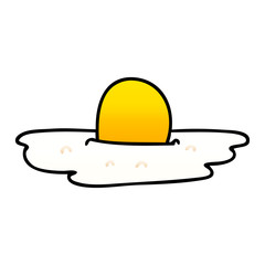 quirky gradient shaded cartoon fried egg