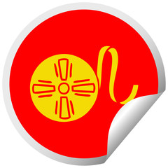 circular peeling sticker cartoon movie tape