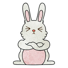quirky hand drawn cartoon rabbit
