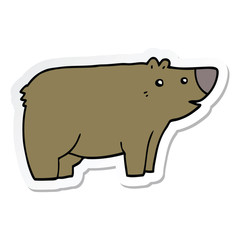 sticker of a cartoon bear