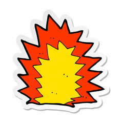 sticker of a cartoon explosion