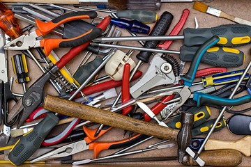 bunch of different instruments in the background