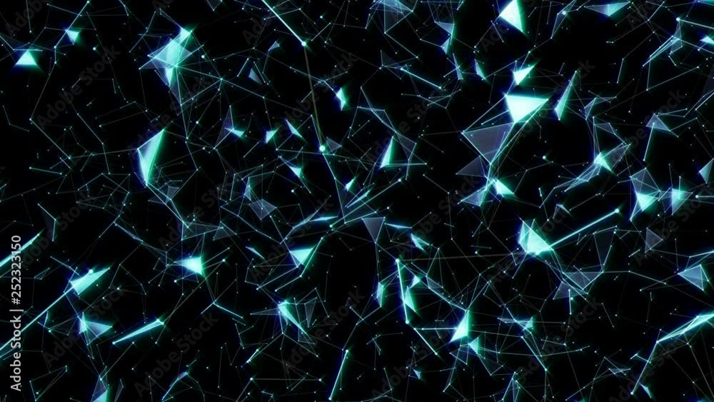 Poster blue glow of magic particles.glittering particles sparkle and drift along. abstract background with 