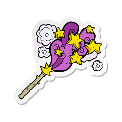 sticker of a cartoon magic wand