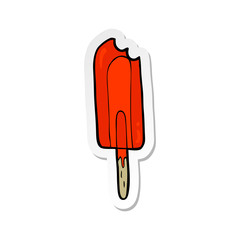 sticker of a cartoon ice lolly