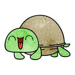 quirky hand drawn cartoon turtle