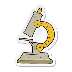 sticker of a cartoon microscope