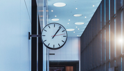 wall clock in the business center