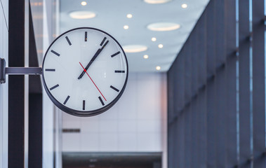 wall clock in the business center