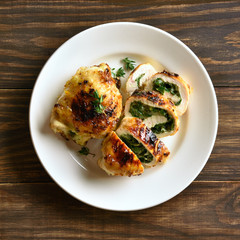 Stuffed chicken fillet with spinach and cheese