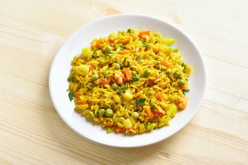 Healthy vegetarian pilaf