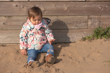 Beautiful little girl in the park