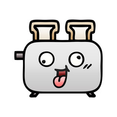 gradient shaded cartoon of a toaster