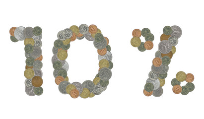 Ten percent with old coins