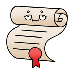 gradient shaded cartoon contract