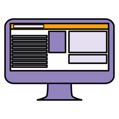 computer desktop isolated icon