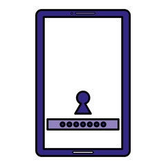 smartphone device with keyhole and password