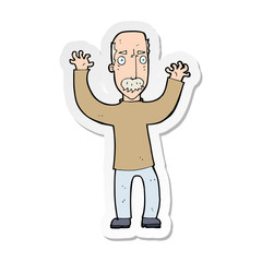 sticker of a cartoon angry dad