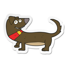 sticker of a cartoon dog