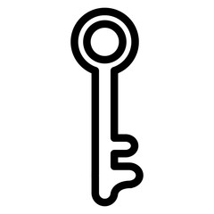 retro key door icon