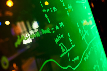 equation written by a marker on plexiglass