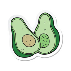 sticker of a cartoon avocado