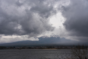 Fototapeta na wymiar Lake Kawaguchiko. Yamanashi Prefecture, Japan