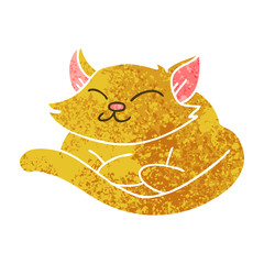 quirky retro illustration style cartoon cat