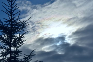 Ciel d'hiver coloré