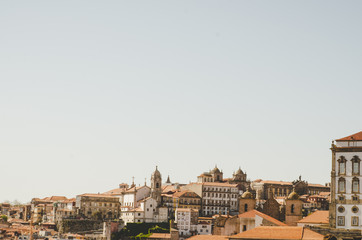 Fototapeta na wymiar Beautiful Porto old town cityscape with red roofs