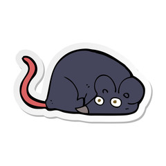 sticker of a cartoon white mouse