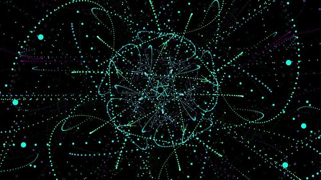 Seamless exploding geometric star dot pattern