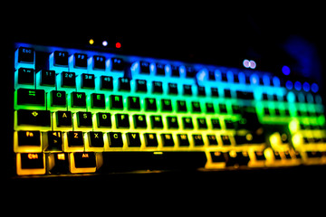 rgb mechanical gaming keyboard pc enthusiast gamer using