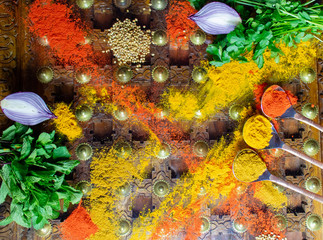 Gewürze auf dem Tisch, Restaurant