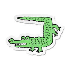 sticker of a cartoon crocodile