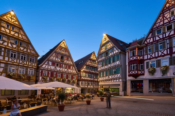 Market Square at evening, Herremberg, Germany