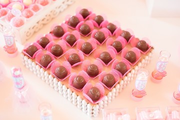 Candy and decoration on the table - Ballerina theme - Children's birthday