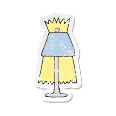 retro distressed sticker of a cartoon lamp