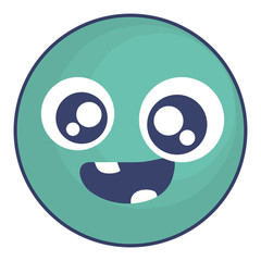 emoticon face with crazy teeth