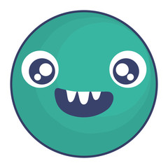 emoticon face with crazy teeth