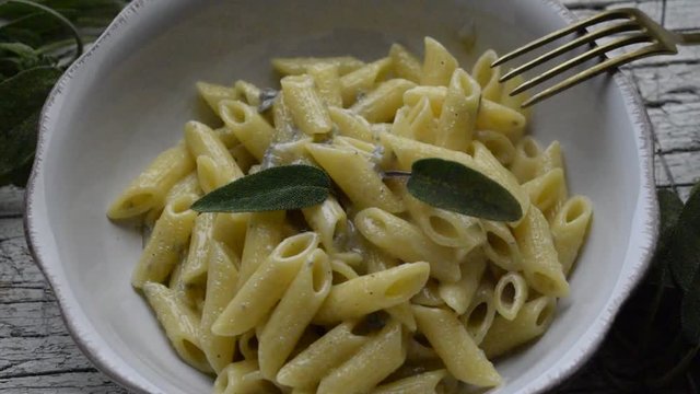 Penne al formaggio gorgonzola ft9102_0631 Cucina italiana Italienische K&uuml;che Gastronom&iacute;a de Italia Italian cuisine Italienska k&ouml;ket italienne Comida sounding Culin&aacute;ria da It&aacute;lia Italiaanse keuken  