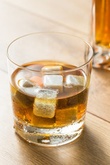 Dark Amber Bourbon with Whiskey Stones