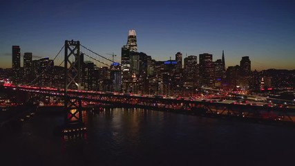 San Francisco downtown buildings skyline aerial