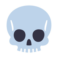 quirky hand drawn cartoon skull