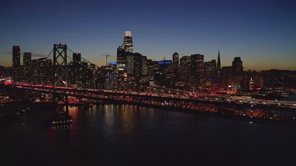 San Francisco downtown buildings skyline aerial