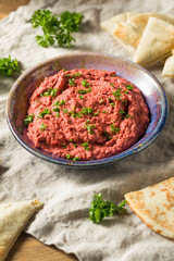 Homemade Red Beet Hummus