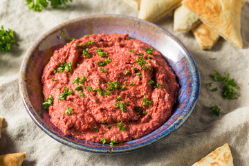 Homemade Red Beet Hummus