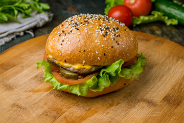 Burger with meat